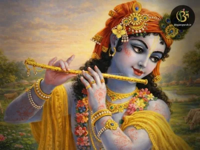 Lord Krishna playing the flute